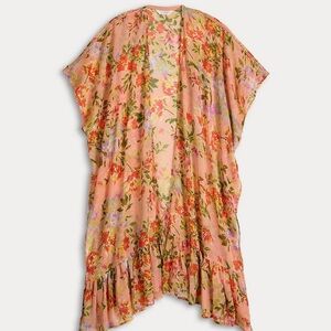 LC Lauren Conrad Peach Ruana Duster